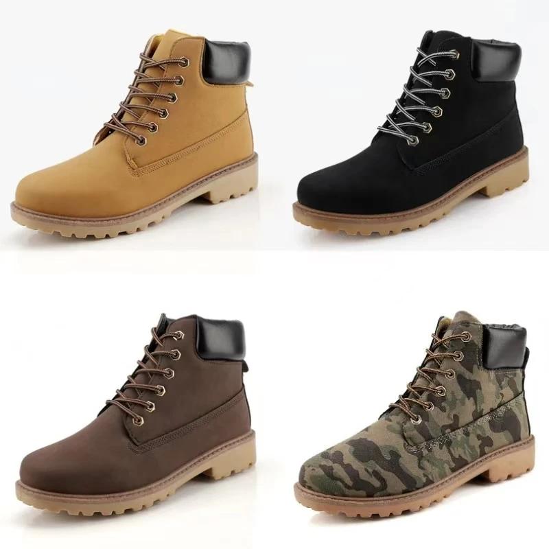 Fashion High Quality Mens Boots Fashion Men's Motorcycle Boot New Riding Shoes Men's Casual High Top Platform Boots Zapatillas De Hombre