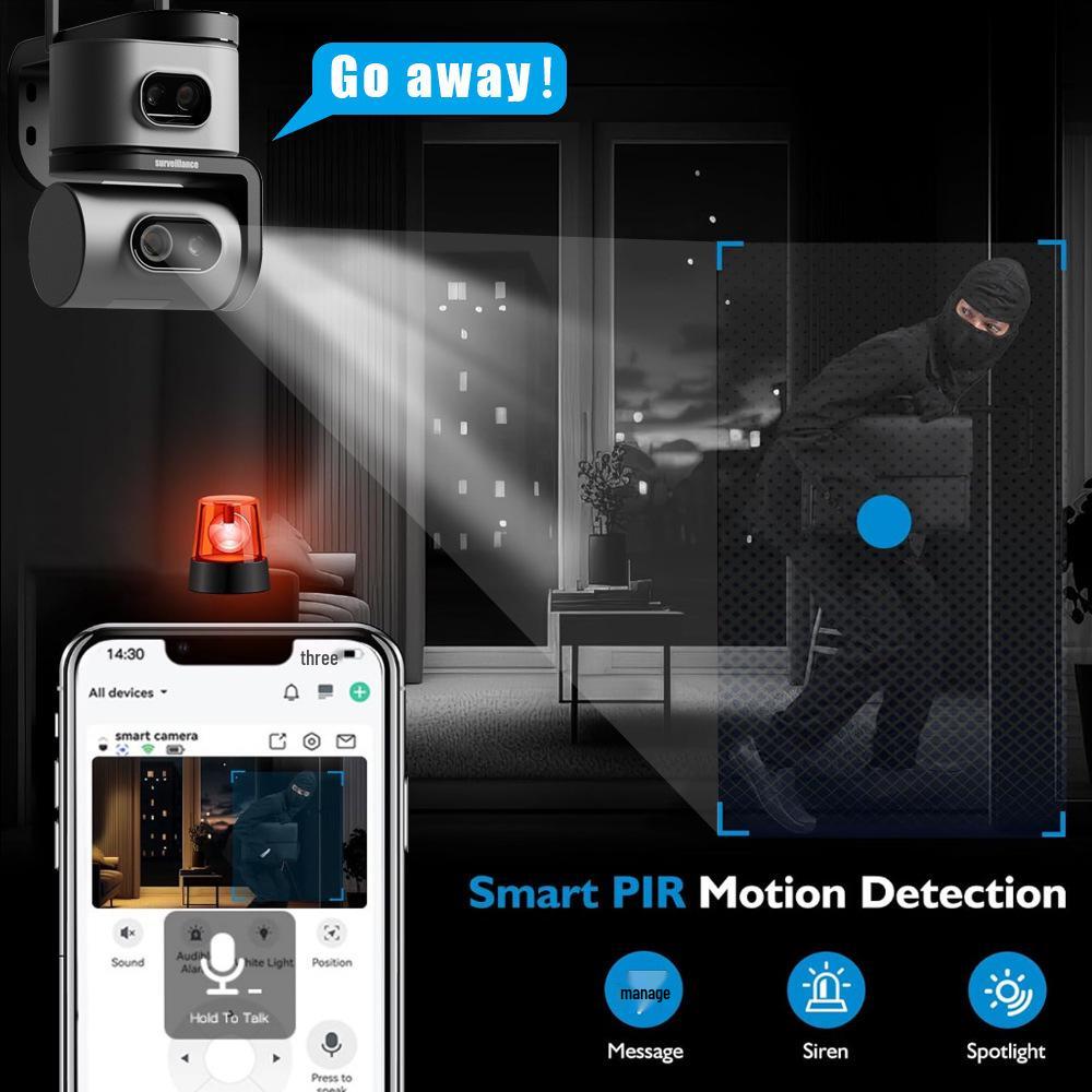 Dual-Screen HD Night Vision Wireless Indoor Camera for Home Monitoring