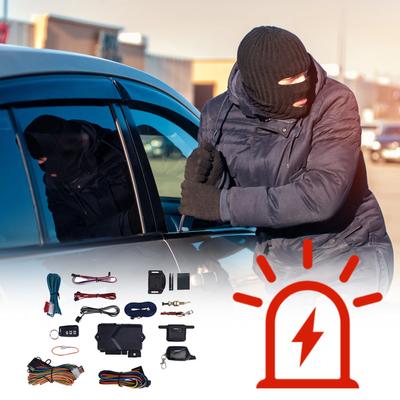 Alarme Antifurto para Carro Alarme Para Automóvel Universal Sistemas de Alarme para Carro Travamento Automático Destravamento Alarme de Vibração Com Controle Remoto LCD