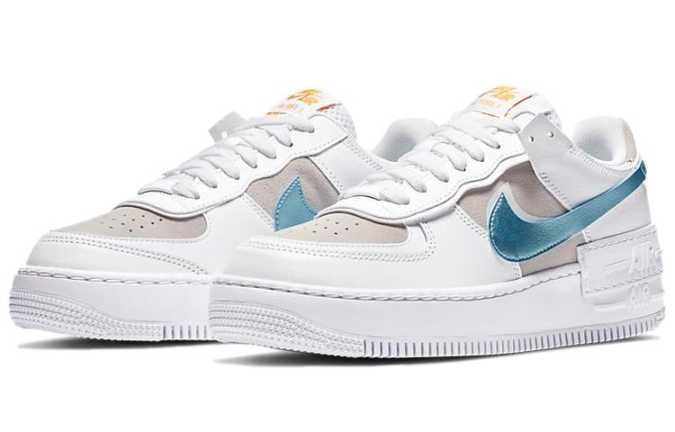 Nike Air Force 1 Low Shadow Bianco Grigio Vast Ghiaccio Ghiacciaio Donna DA4286-100