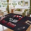 Crystal Velvet Square Rug Custom NameThe Cure Pattern Non Slip Home Floor Decor Rug