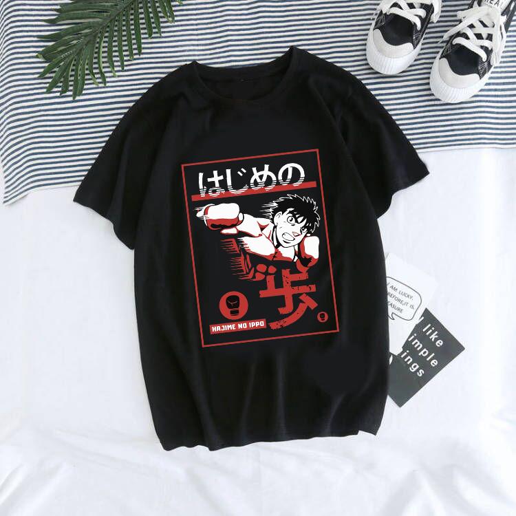 Hajime No Ippo Manga Y2k TShirt Japanese Anime Hip Hop Tee Top Men Women Makunouchi Takamura T-Shirt KGB Harajuku Tshirt Clothes