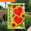 2D Flat - 2D Flat Printing Garden Flag 1pc, Welcome Fruits Growing Up Durable Single-Sided Print Yard Flag, Garden & Home Holiday Decoration, 29.97X44