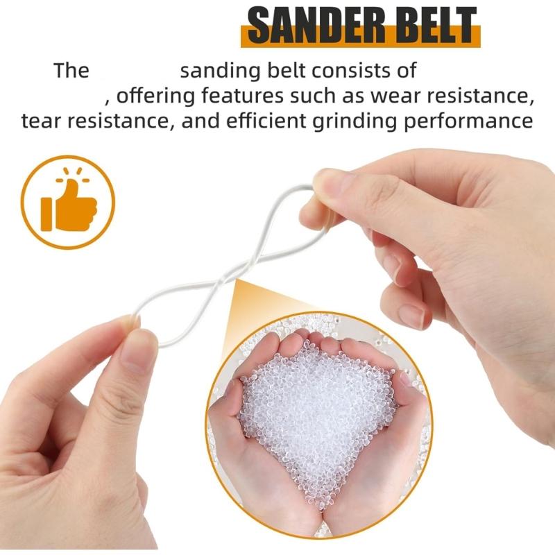 2Pcs Rubber Drive Belts Great Suit For Multiple Series Sanders Machine Cable Tool Sanding Machine Belts Replacement