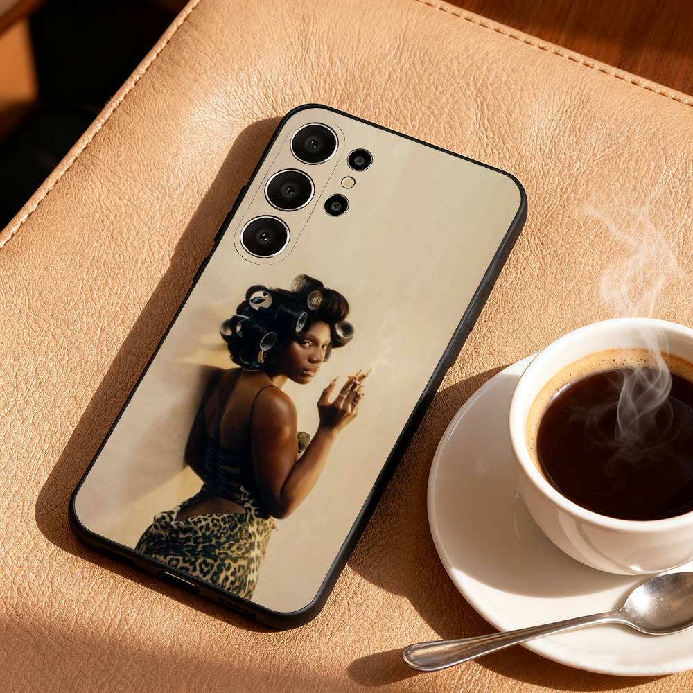 Rapper D-Doechii Phone Case For Samsung S26,S25,24,23,22,30,21,10,9,Ultra,Plus,Lite,FE Soft Black Case