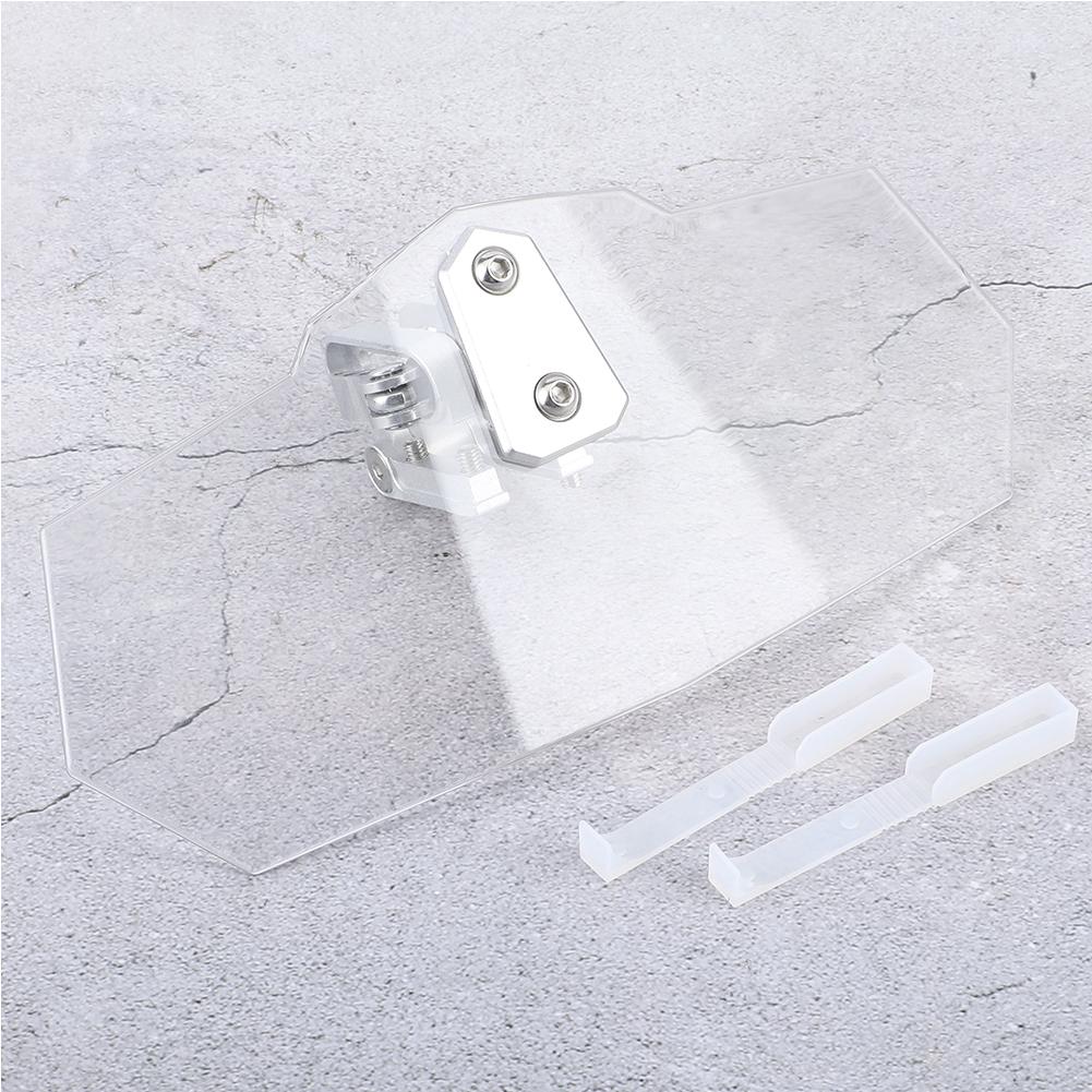 Windshield Extension Kit Universal Heighten Adjustable Clip On Spoiler Motorcycle Wind Deflector