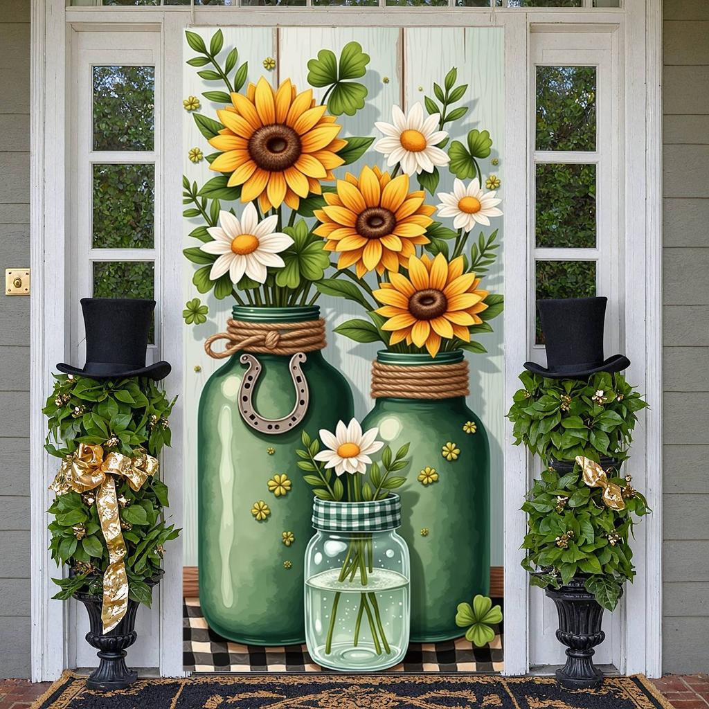 Floral Decor Banner Wood Grain Background Natural Background Spring Display Farmhouse Farmhouse Backdrop For Living Room