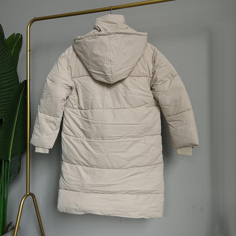 Women's Winter Solid Color Stand Collar Hooded Warm Chic Padded Jacket Coat Outwear