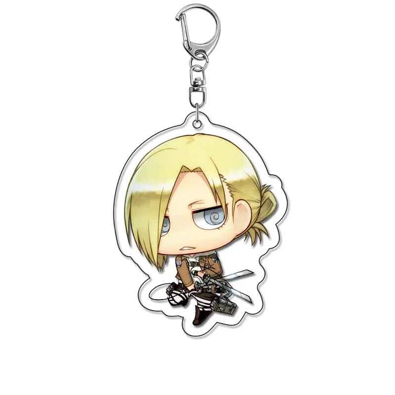 Attack On Titan Wings Of Liberty Keychain Featuring Eren Levi Hange Mikasa And Armin.