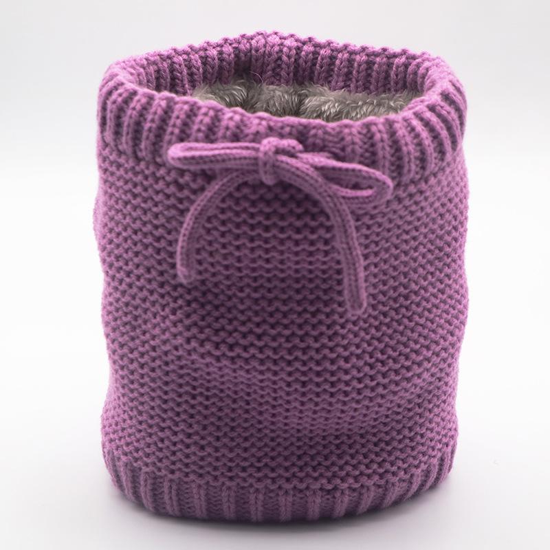 Winter New Wool Neck Cover Fleece Scarf Windproof Mask Solid Color Knitted Twist Hat Warm Scarf