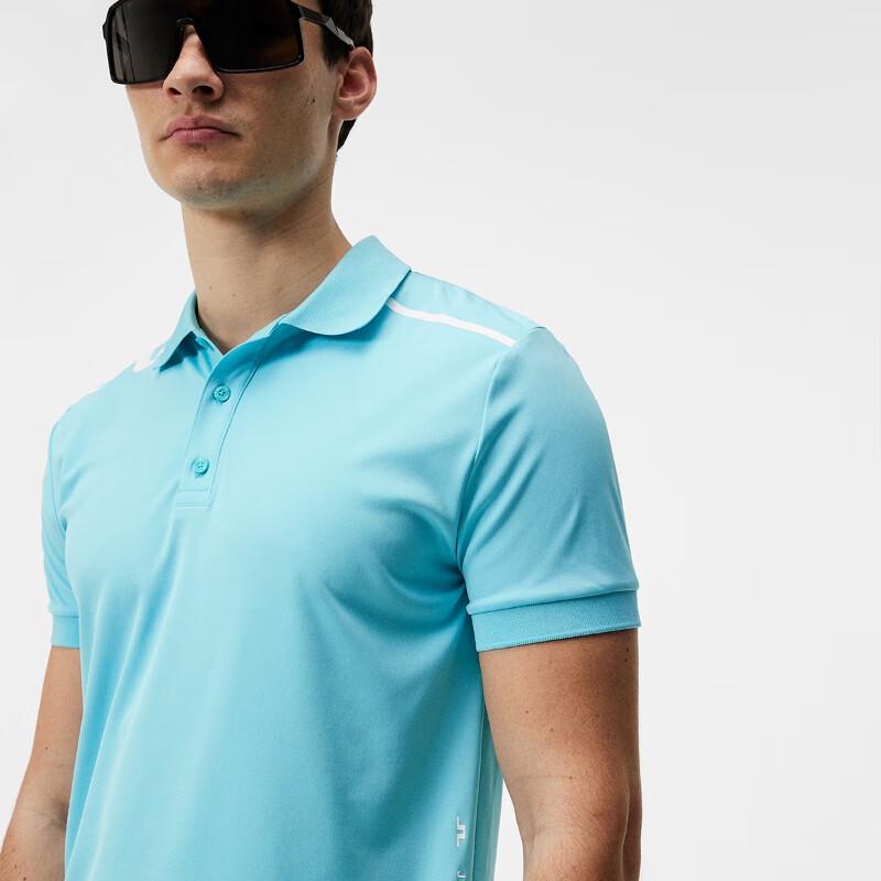J.Lindeberg Men's Breathable Logo Golf Polo Shirt 52433Z001