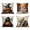 Retro Halloween Cushions Pillowcase Polyester Cushion Cover Throw Pillow Sofa Decoration Pillowcover Home Room Decor