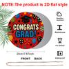 2D Flat 1pc, 8x8 in, Happy Graduation Aluminum metal sign Decorative Signs&Plaques, flower wreath center, door decoration, wall decoration, suitable