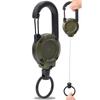 1 pièce Sac à dos Tactique Boucle en U à Tirage Facile Porte-clés Rétractable Simple Noir Extérieur Portable Fil d'Acier Boucle à Ressort Quatre Couleurs