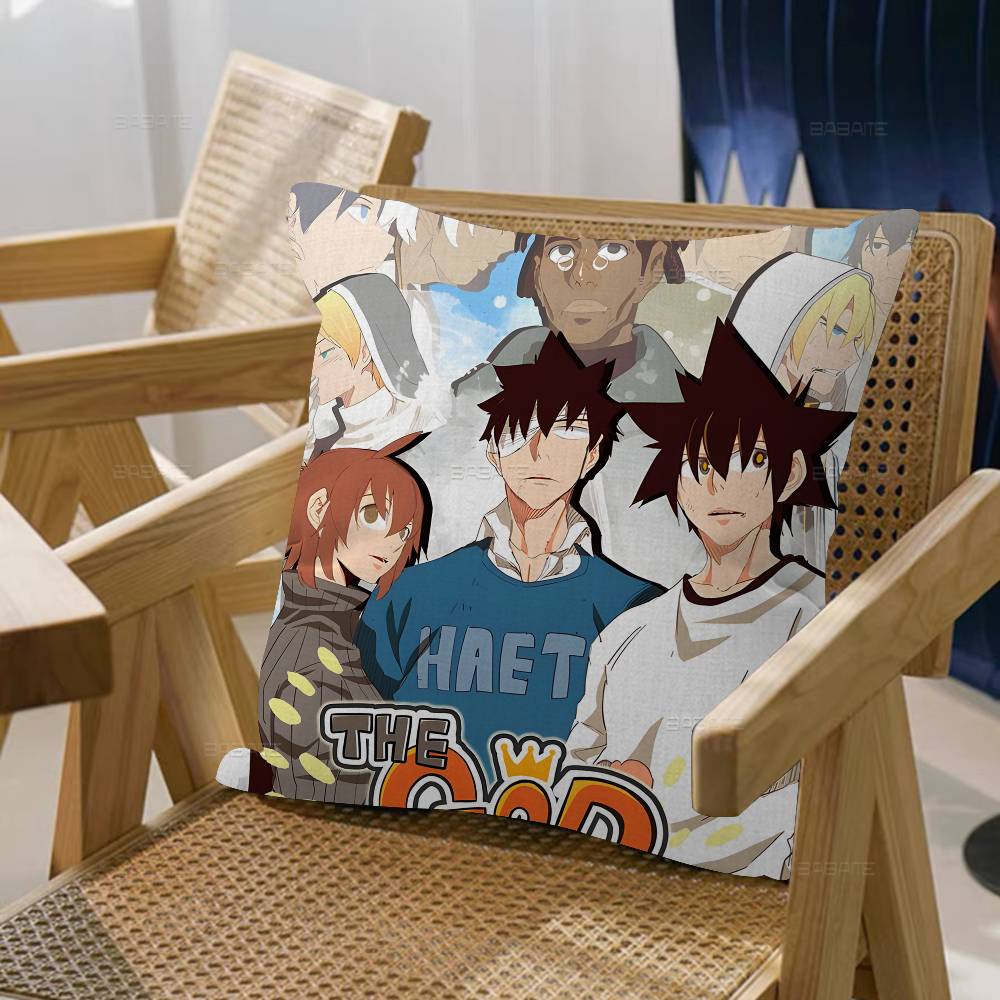 G-Gott des Anime High School Kissenbezüge Cartoon Sofa Dekoratives Zuhause Beidseitig bedruckt Kurzer Plüsch Niedlicher Kissenbezug