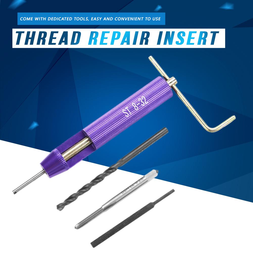 50Pcs   8 Stainless Steel Spiral Wire Helical Screw Thread Insert Kit, 32UNC x 1.5D, Thread Repair Insert, Improves Strength
