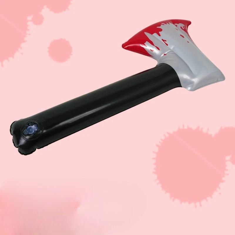 Хэллоуин ПВХ Надувной Имитация Ножа Реквизит Нож Реалистичный Топор Шутка Игрушка Кровавый Подарок на Хэллоуин Косплей Принадлежности