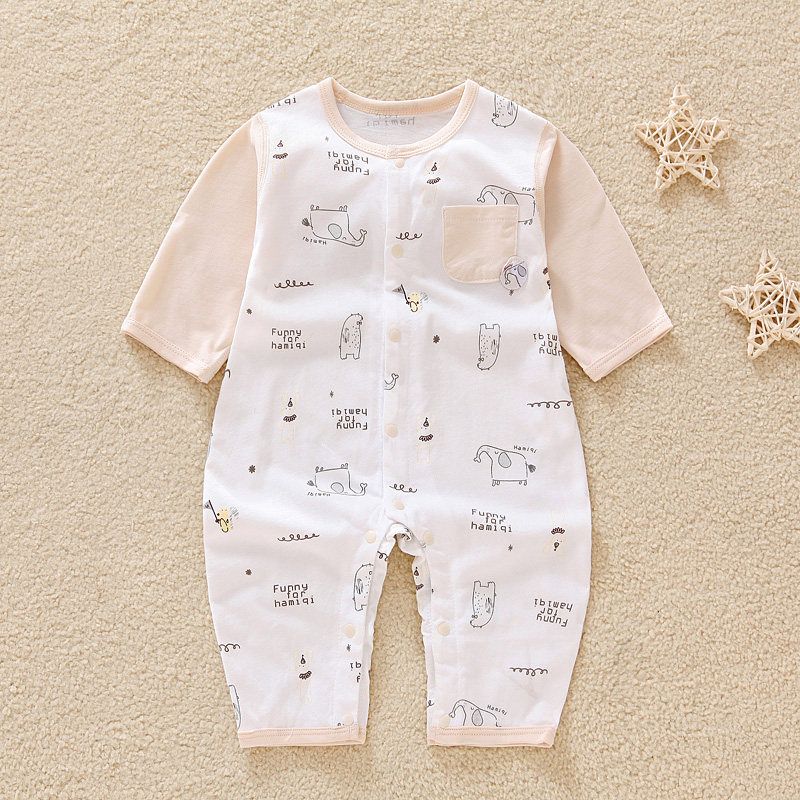 Newborn s Summer Lightweight Pure Cotton One-Pieces Boneless Romper 72006 Lightweight Pure Cotton Khaki 90cm