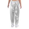Jungen Mädchen Metallic Tanzhose Elastischer Bund Glänzende Hose Jazz Dance Cheerleading Bühnenperformance Unterteile