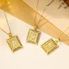 26-Letter Stainless Steel Necklace with Copper Pendant - European & American Fashion for Men