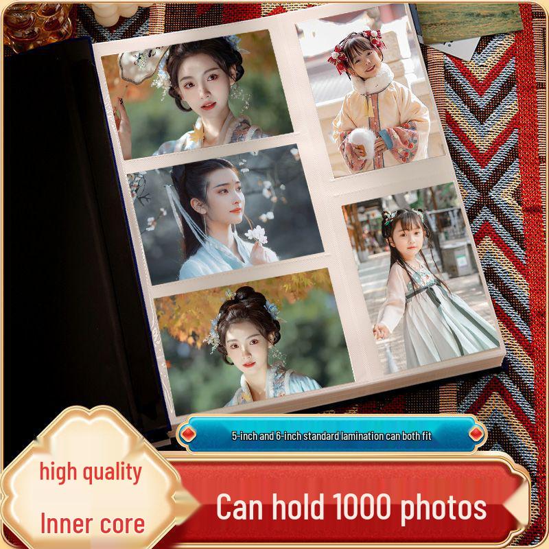 Álbum de Fotos da Família Monet de 6 Polegadas, 1000 Páginas, Grande Capacidade para o Crescimento do Bebê, Fotos de Tamanhos Mistos de 5 Polegadas.