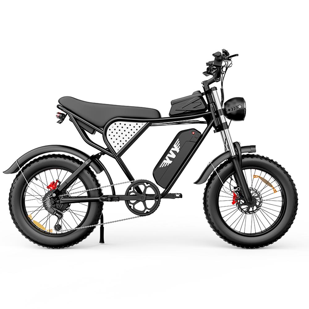 YVY C20 1500W Hochleistungs-Elektrofahrrad mit Rückspiegel, 48V20Ah, 20×4.0 Fat Tire, Vollfederung, Hydraulische Scheibenbremsen Offroad E-Bike