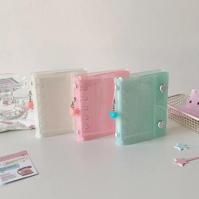 M5 Size Casual Korean Fashion Photo Card Holder Sweet Candy Color Scrapbook Case for Notebook Student Supplies