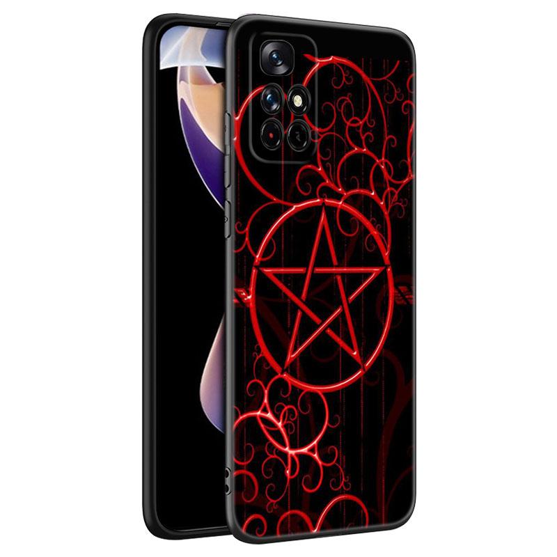 Pentagram 666 Demonic Satanic Black Silicone Phone Case For Xiaomi Redmi Note 10 11 11S 12 13 4G 8 9 11T Pro 5G + 8T 9S 10S 12S