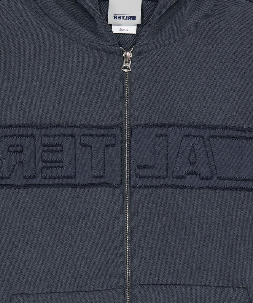 Alter Studio Pigment Applique Zip Up Hoodie_Navy