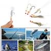 5pcs Hot Sharp Carbon Steel Luminous Fishing Hook Durable Head  Fishing Tackle Treble Bait