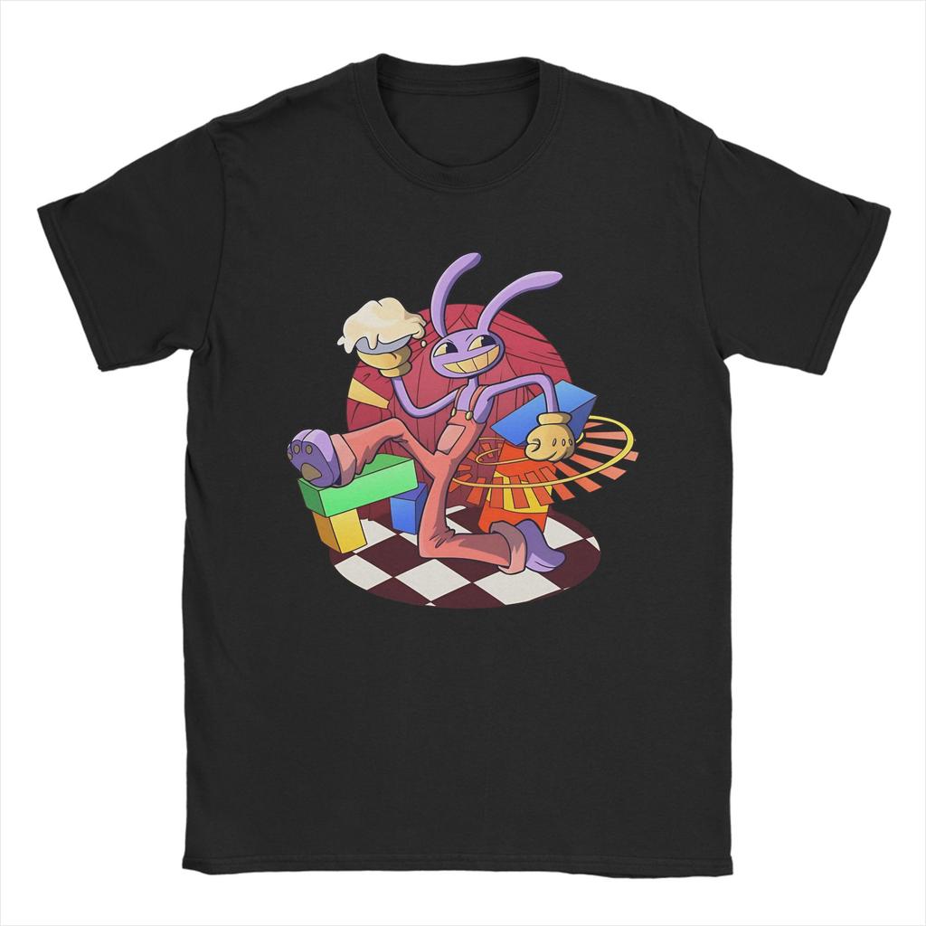 Jax The Amazing Digital Circus T Shirt for Unisex  Cotton Funny TShirt O Neck  T Shirt Short Sleeve Breathable Clothes Graphic