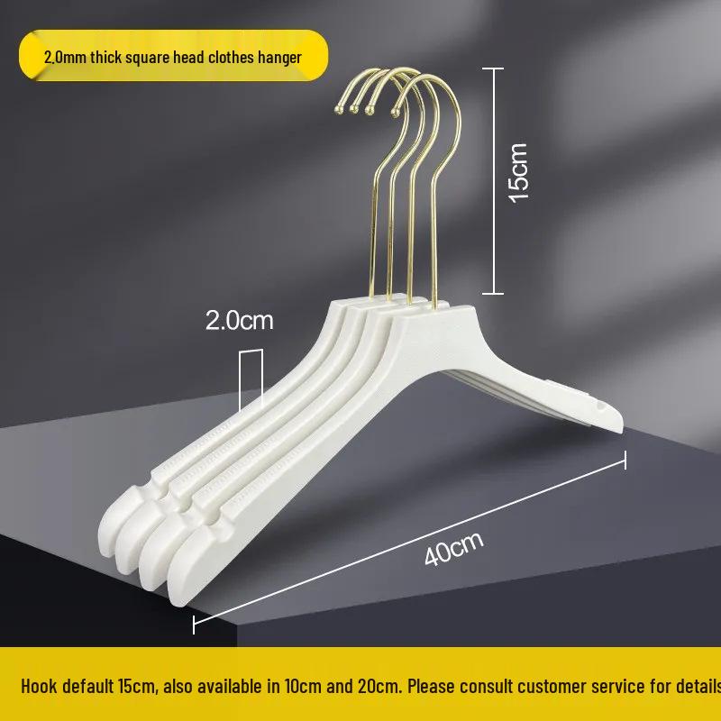 Pure White Plastic Hangers & Imitation Wood Grain Hangers with Pants Clips for Children's and Women's Clothing