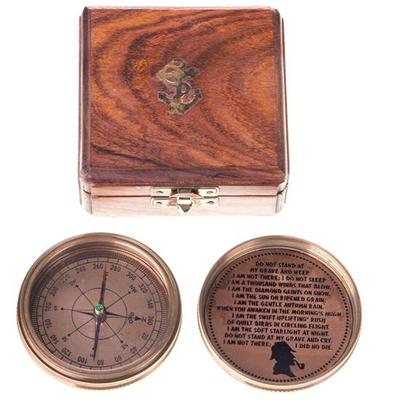 Compass 7.5 Cm In Wooden Box