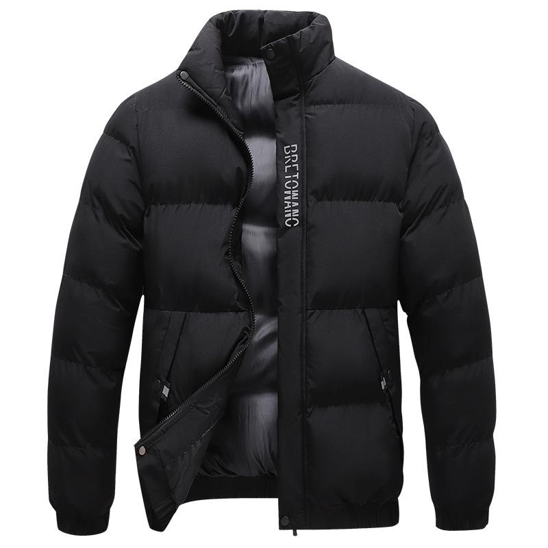 Men's Autumn and Winter Fashion Lapel Cotton-padded Jacket Thick Down Jacket