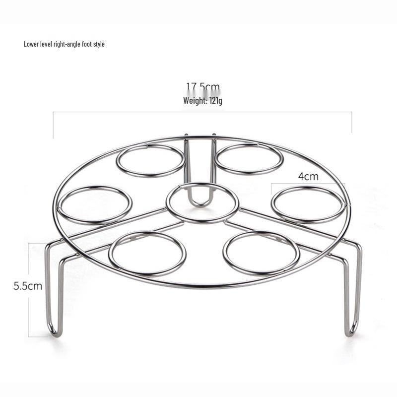 304 Stainless Steel Steaming Rack for Rice Cooker - Waterless Heat, Versatile Bun Steamer with High Legs.