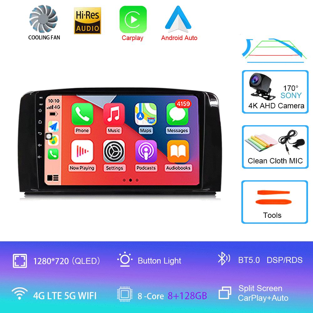 Android14 For Mercedes Benz R-class W251 R300 Car Radio Multimedia Video Player GPS Navigation Carplay Stereo 5G WIFI 360 Camera