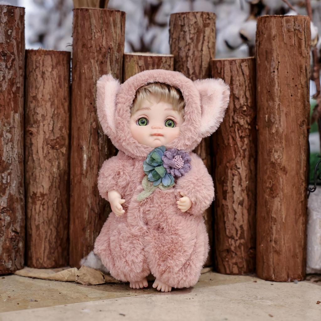 Cloveray Cute Realistic Reborn Baby Doll with Changeable Vinyl Soothing Birthday Gift 10-inch Clothes, Doll, Toy, (Name Coco) (Fox)