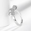 2026 Bow Ring Women's Light Luxury Full Diamond High-end Sense Opening Girlfriend Index Finger Ring Niche Design Ring