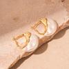 Retro Pearl Geometric Earrings – Fashionable French-Inspired Design for Women