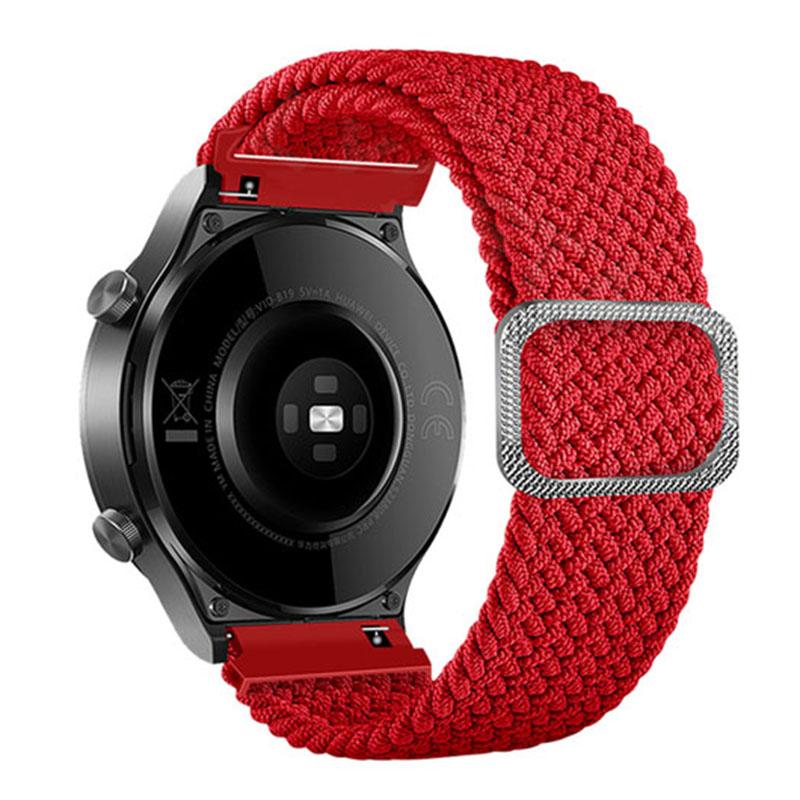 

For Samsung Galaxy Watch3 41mm/Garmin Forerunner 645/Huawei Watch GT 2 42mm Watch Strap 20mm Nylon Band Red