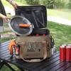 30L Large Capacity Outdoor Folding Storage Box for Camping Picnic Gear and Tactical Organizer with Kitchenware Compartments