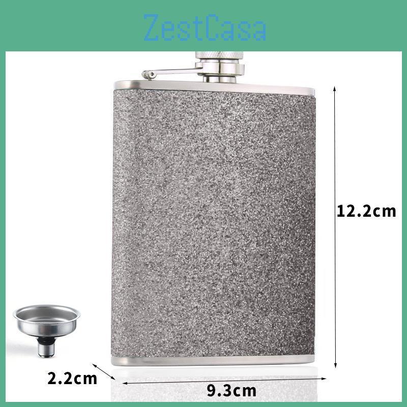 8oz Stainless Flask Steel Hip Silver Shining Body Portable Whiskey Wine Pot Bottle Funnel Travel Tour Wine Cup