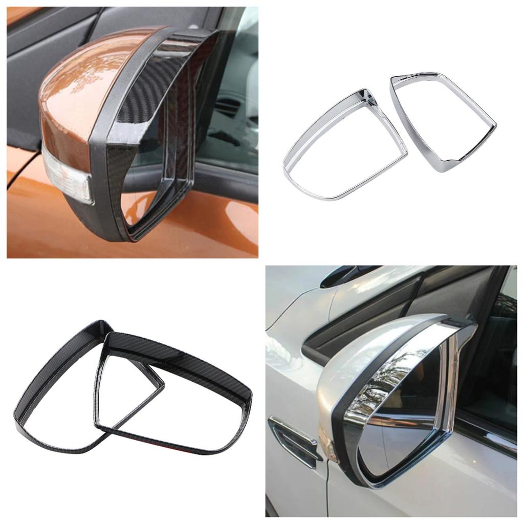 2Pcs Car Rearview Side Mirror Rain Shield Cover for Ford Ecosport 2013 - 2021 Eyebrow Shelter Sticker Trim Styling Accessories
