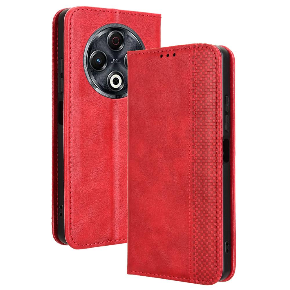 For TECNO Spark 30 4G KL6 Leather Case Wallet Stand Retro Texture Phone Cover