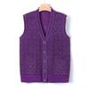 New mother's autumn vest jacket medium and old knitted sweater vest casual grandma autumn top