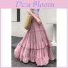 Cotton Blend Cake Skirt With Ruffle Trim For Spring Summer Womens Casual Fashion