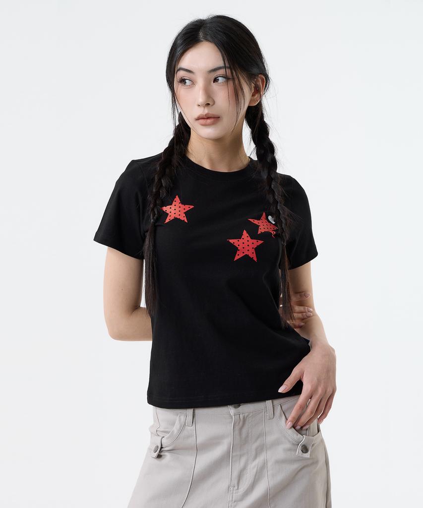 Nasttingijeubeleoldaenmi Dot Star Tee_Black