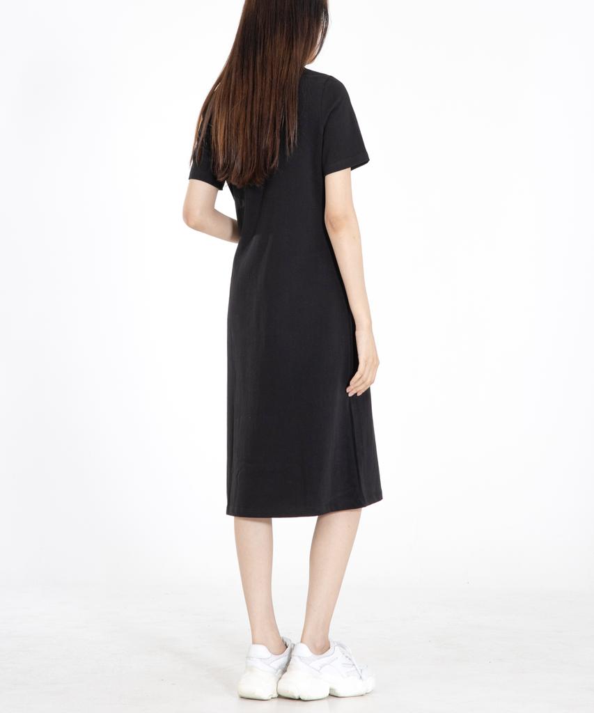 Row To Row Wrd023 Fine Cotton Pocket Dress (Deep Black)