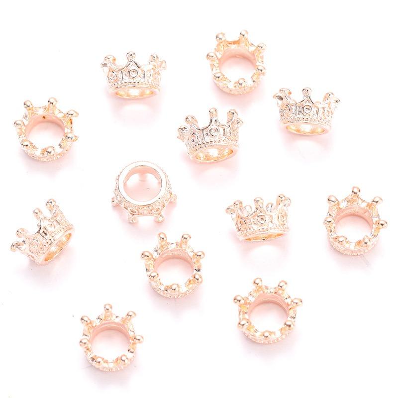 

Ручная работа DIY Сплав Трехмерная Корона Аксессуары Подвески Подвески Ожерелья Браслеты Шнурки 10pcs розовый