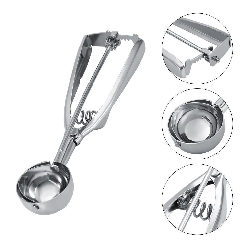 Household Stainless Steel Ice Cream Spoon Scoop Cream Dipper Kitchen Accessories (Small)